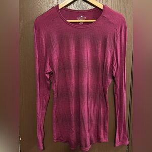 Segments 100% Merino Wool Women’s Long-Sleeve Base Layer Crew Neck Top L